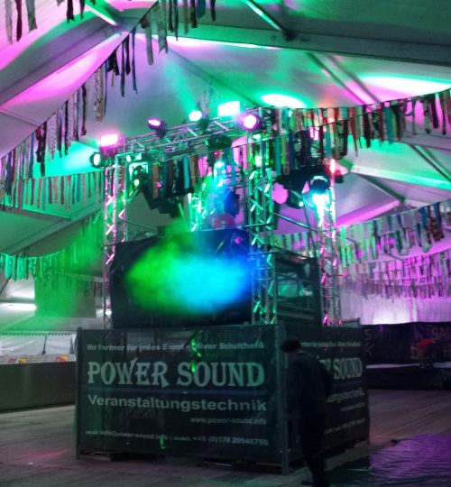 DJ Tower im BAR Zelt Narrentreffen in Tengen